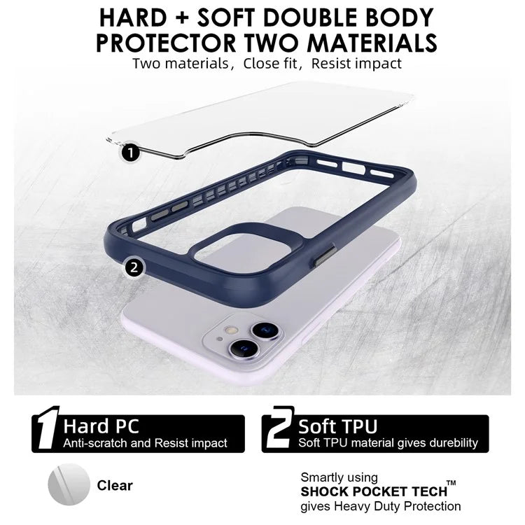 Combat X Mode Series for iPhone 11 Cell Phone Case TPU+PC Shockproof Back Shell