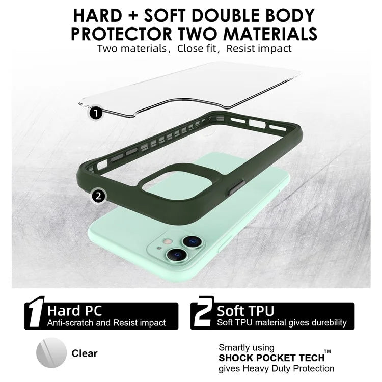Combat X Mode Series for iPhone 11 Cell Phone Case TPU+PC Shockproof Back Shell