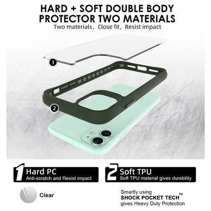Combat X Mode Series for iPhone 11 Cell Phone Case TPU+PC Shockproof Back Shell