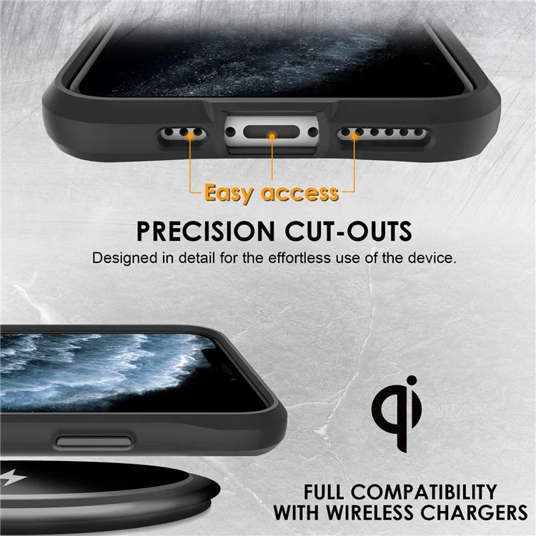 Combat X Mode Series for iPhone 11 Pro TPU+PC Cover Four Corner Scratch-resistant Smart Phone Case