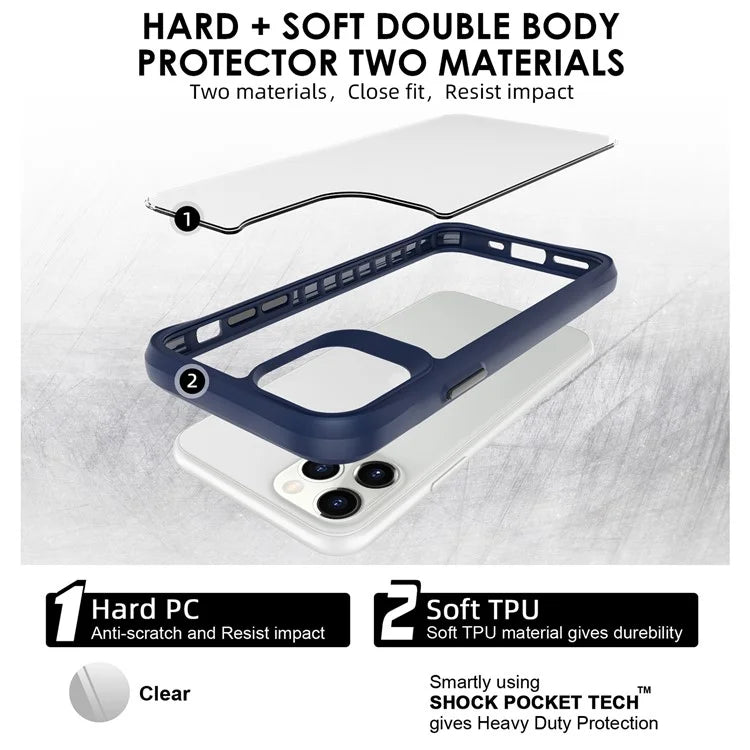 Combat X Mode Series for iPhone 11 Pro TPU+PC Cover Four Corner Scratch-resistant Smart Phone Case