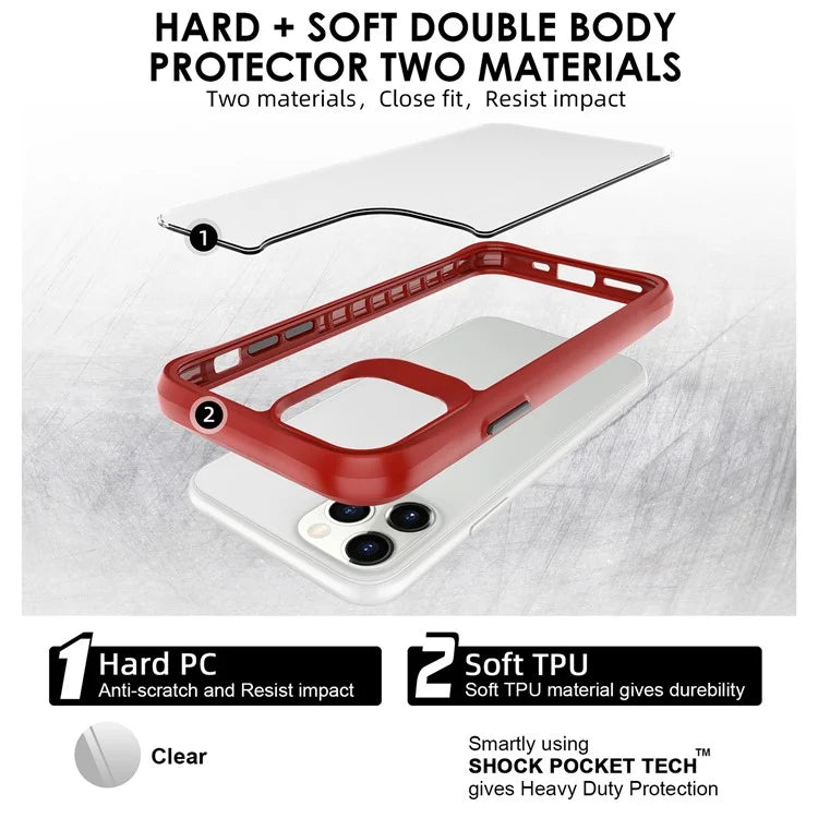 Combat X Mode Series for iPhone 11 Pro TPU+PC Cover Four Corner Scratch-resistant Smart Phone Case
