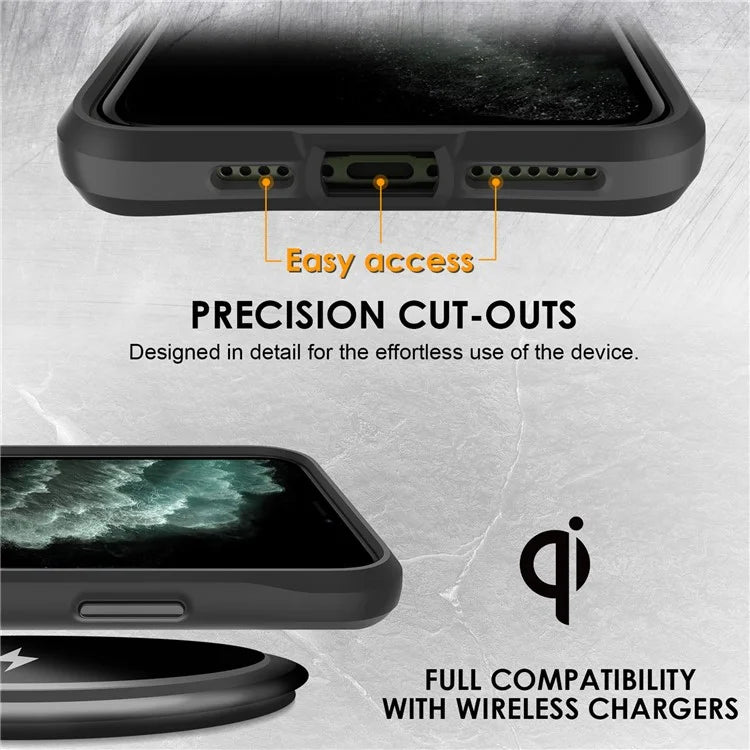 Combat X Mode Series for iPhone 11 Pro Max Back Case Drop-proof TPU+PC Four Corner Phone Cover