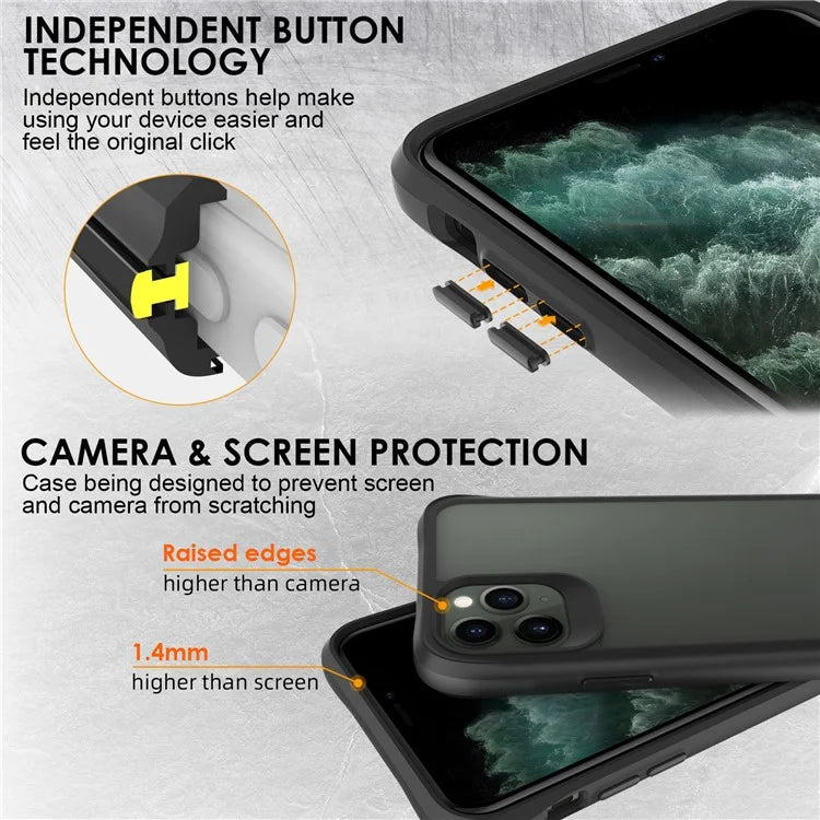 Combat X Mode Series for iPhone 11 Pro Max Back Case Drop-proof TPU+PC Four Corner Phone Cover