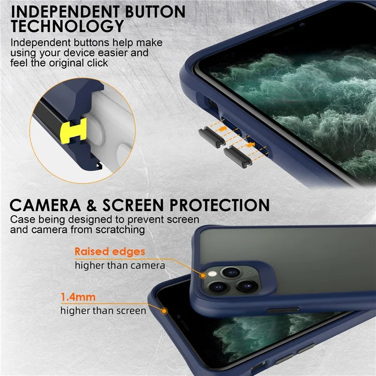 Combat X Mode Series for iPhone 11 Pro Max Back Case Drop-proof TPU+PC Four Corner Phone Cover