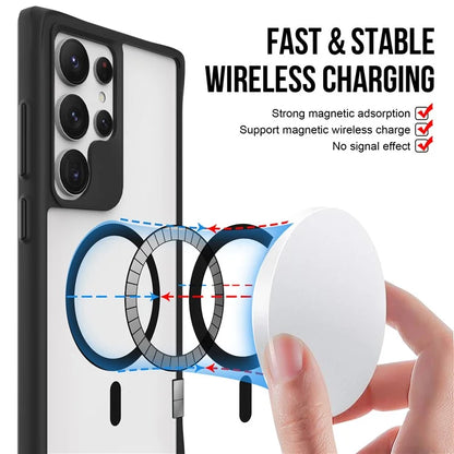 Combat X Mode Magnetic Series for Samsung Galaxy S24 Ultra Case Reinforced Corners Cover Compatible with Magsafe