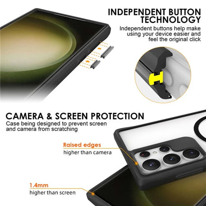 Combat X Mode Magnetic Series for Samsung Galaxy S24 Ultra Case Reinforced Corners Cover Compatible with Magsafe