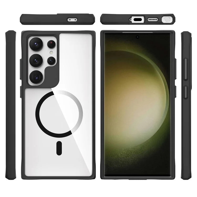 Combat X Mode Magnetic Series for Samsung Galaxy S24 Ultra Case Reinforced Corners Cover Compatible with Magsafe