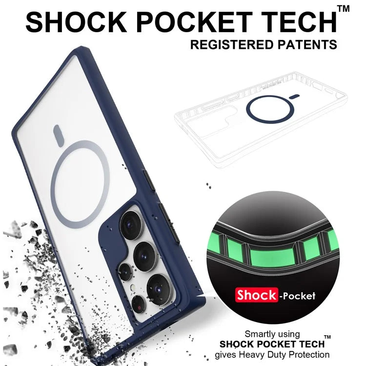 Combat X Mode Magnetic Series for Samsung Galaxy S24 Ultra Case Reinforced Corners Cover Compatible with Magsafe