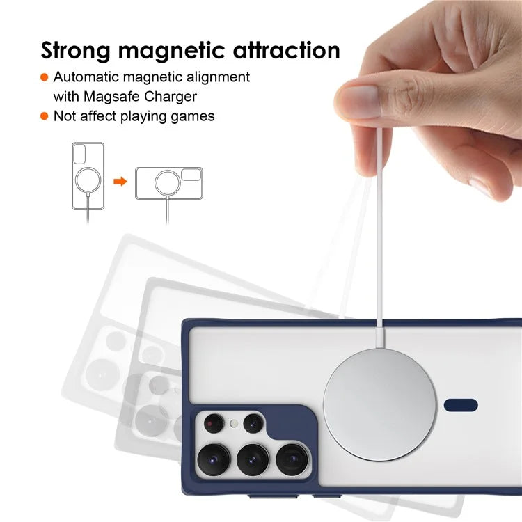 Combat X Mode Magnetic Series for Samsung Galaxy S24 Ultra Case Reinforced Corners Cover Compatible with Magsafe