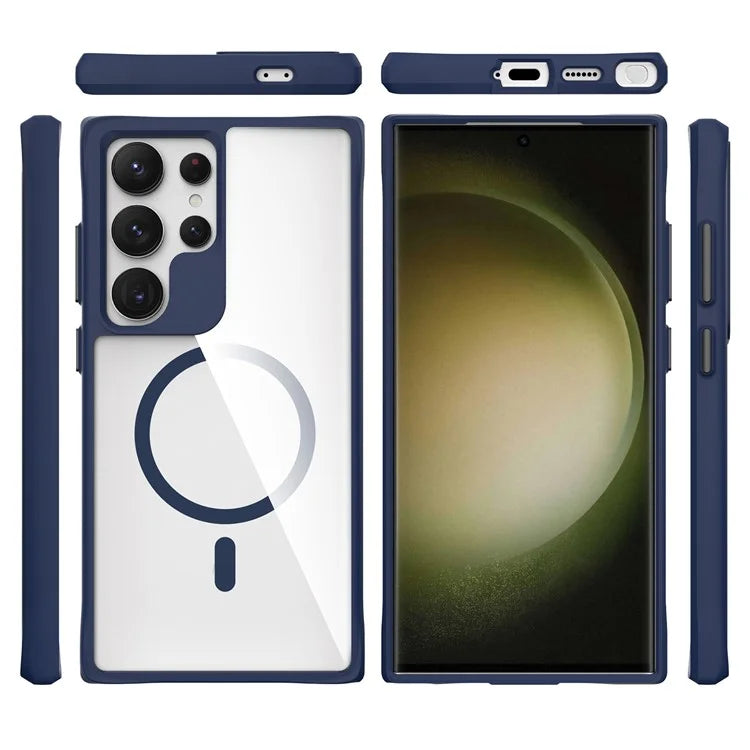 Combat X Mode Magnetic Series for Samsung Galaxy S24 Ultra Case Reinforced Corners Cover Compatible with Magsafe