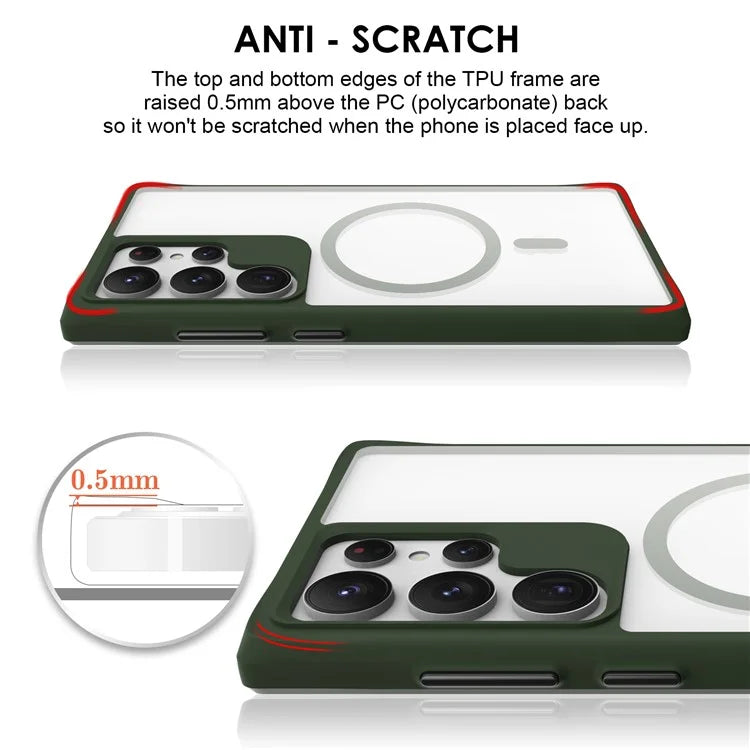 Combat X Mode Magnetic Series for Samsung Galaxy S24 Ultra Case Reinforced Corners Cover Compatible with Magsafe