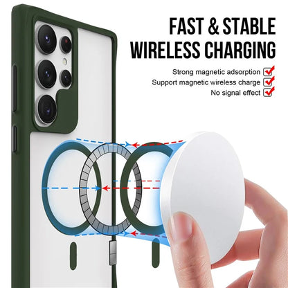 Combat X Mode Magnetic Series for Samsung Galaxy S24 Ultra Case Reinforced Corners Cover Compatible with Magsafe