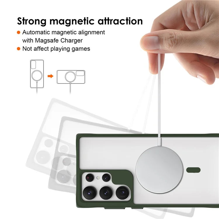Combat X Mode Magnetic Series for Samsung Galaxy S24 Ultra Case Reinforced Corners Cover Compatible with Magsafe