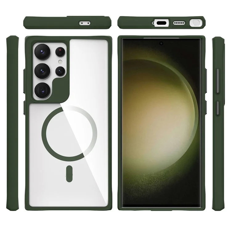 Combat X Mode Magnetic Series for Samsung Galaxy S24 Ultra Case Reinforced Corners Cover Compatible with Magsafe