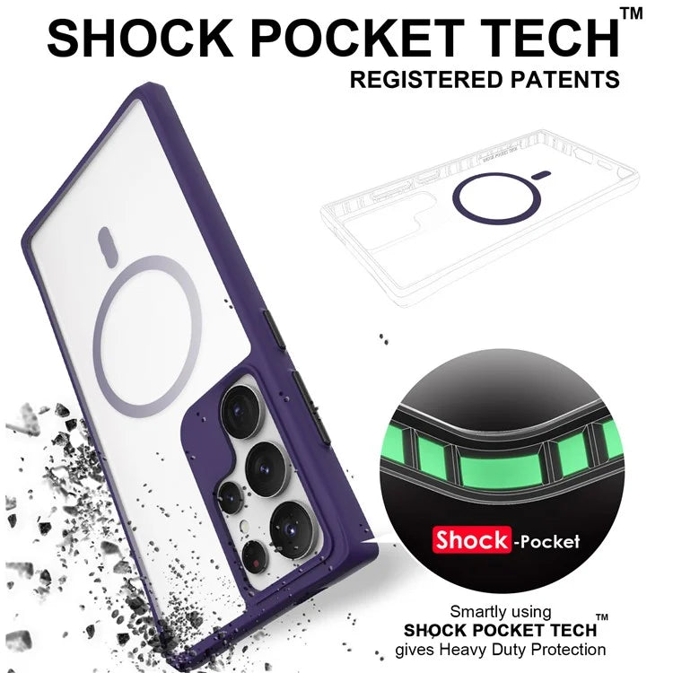 Combat X Mode Magnetic Series for Samsung Galaxy S24 Ultra Case Reinforced Corners Cover Compatible with Magsafe