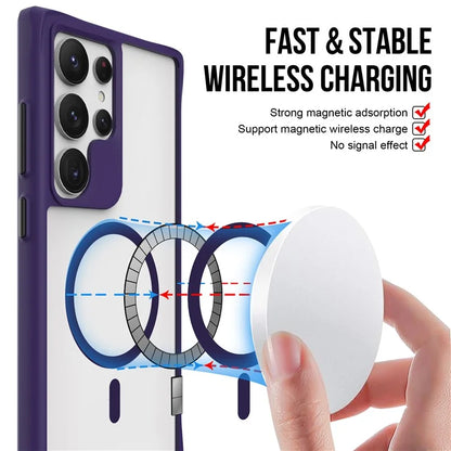 Combat X Mode Magnetic Series for Samsung Galaxy S24 Ultra Case Reinforced Corners Cover Compatible with Magsafe
