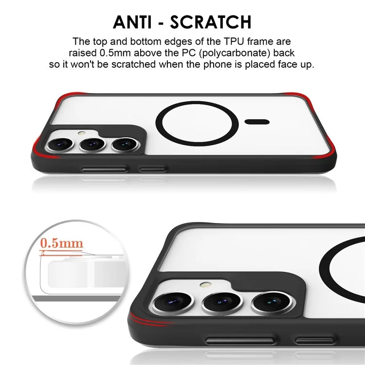 Combat X Mode Magnetic Series for Samsung Galaxy S24 Case Slim-Fit TPU+PC Shell Compatible with Magsafe