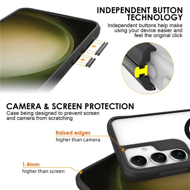 Combat X Mode Magnetic Series for Samsung Galaxy S24 Case Slim-Fit TPU+PC Shell Compatible with Magsafe