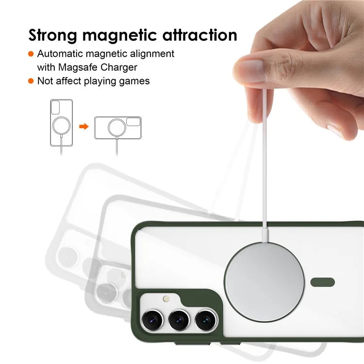 Combat X Mode Magnetic Series for Samsung Galaxy S24 Case Slim-Fit TPU+PC Shell Compatible with Magsafe