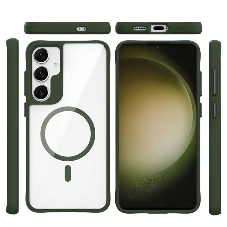 Combat X Mode Magnetic Series for Samsung Galaxy S24 Case Slim-Fit TPU+PC Shell Compatible with Magsafe