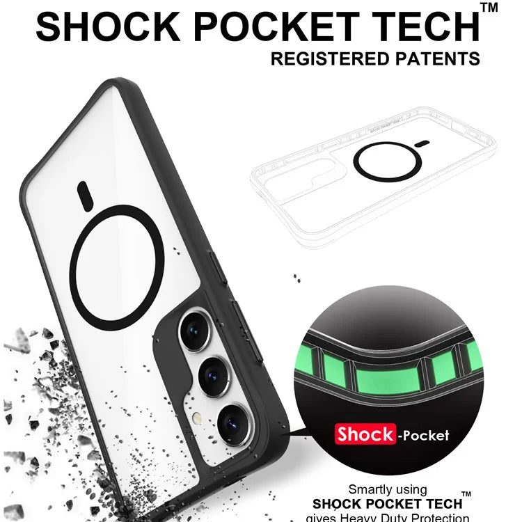 Combat X Mode Magnetic Series for Samsung Galaxy S24+ Case Compatible with Magsafe TPU+PC Protective Protector