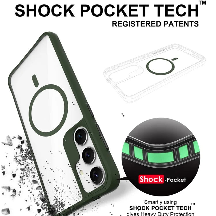 Combat X Mode Magnetic Series for Samsung Galaxy S24+ Case Compatible with Magsafe TPU+PC Protective Protector