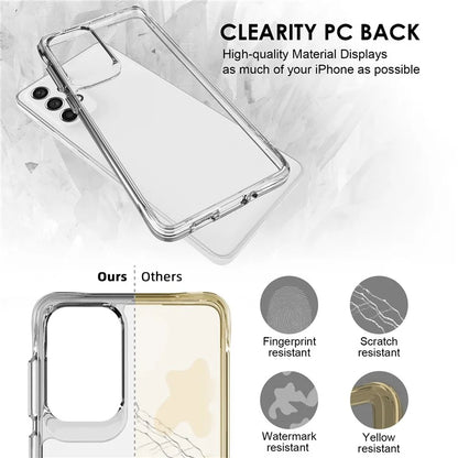 For Samsung Galaxy A73 5G Case Scratch-proof Hard PC + Soft TPU Clear Phone Back Cover