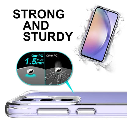 For Samsung Galaxy S23 FE Case Clear Hard PC + Soft TPU Scratch-resistant Mobile Phone Cover