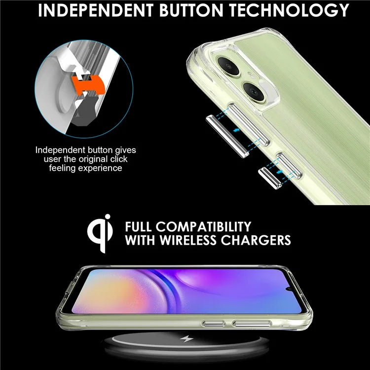 For Samsung Galaxy A05 4G Cell Phone Cover Anti-dust PC+TPU HD Transparent Case