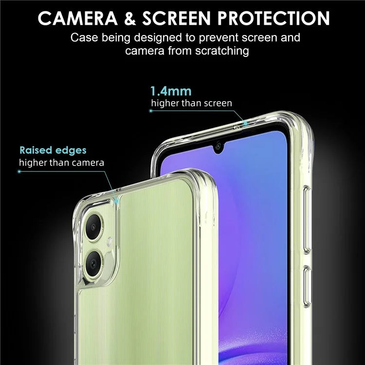 For Samsung Galaxy A05 4G Cell Phone Cover Anti-dust PC+TPU HD Transparent Case