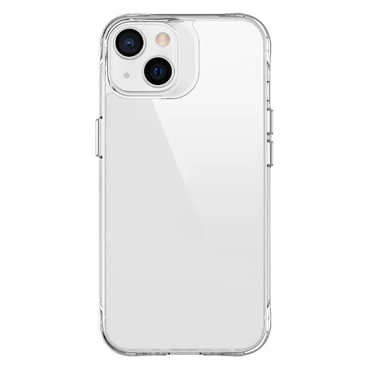 For iPhone 13 6.1 inch Case Anti-fall PC+TPU Phone Back Cover with Electroplating Button