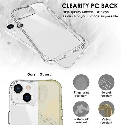 For iPhone 13 6.1 inch Case Anti-fall PC+TPU Phone Back Cover with Electroplating Button