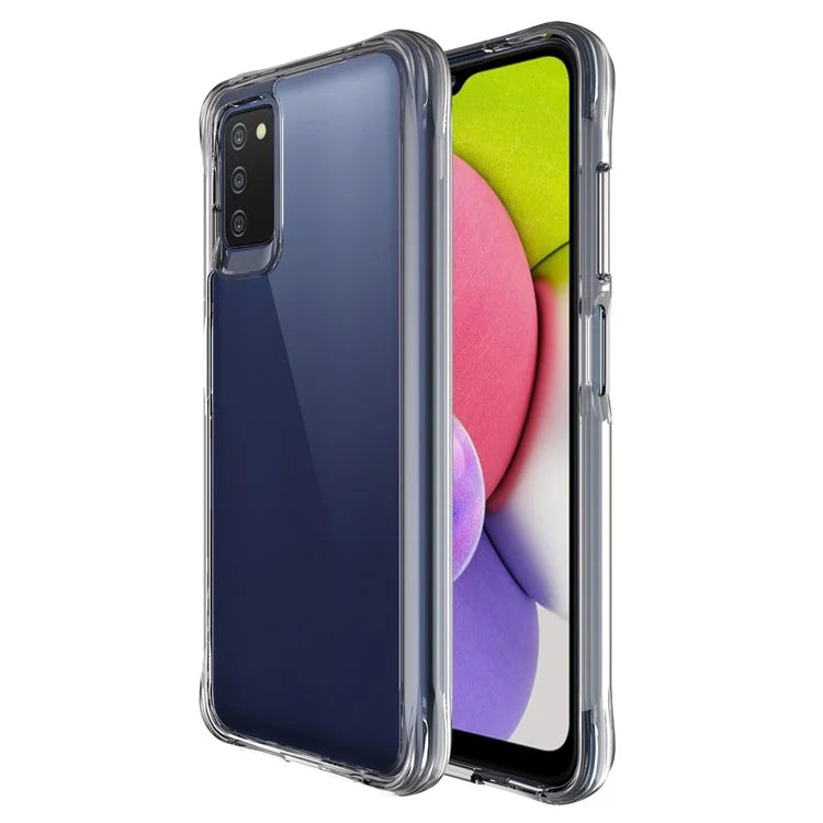 For Samsung Galaxy A03s (164.2 x 75.9 x 9.1mm) Dustproof PC + TPU Cover HD Transparent Phone Case