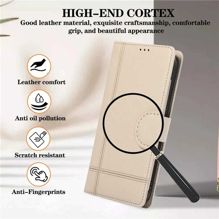 For iPhone 12 Pro Max Cell Phone Case PU Leather Stand Cover with Mirror