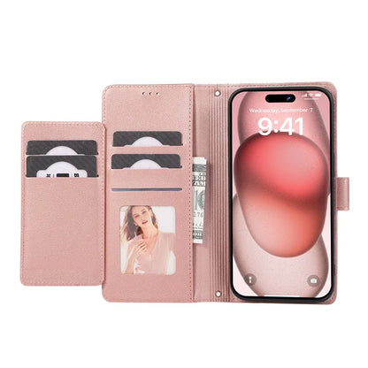 For iPhone 12 Pro Max Cell Phone Case PU Leather Stand Cover with Mirror