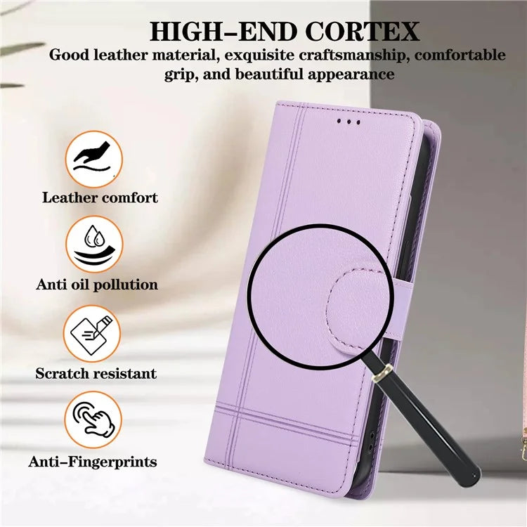 For iPhone 12 Pro Max Cell Phone Case PU Leather Stand Cover with Mirror