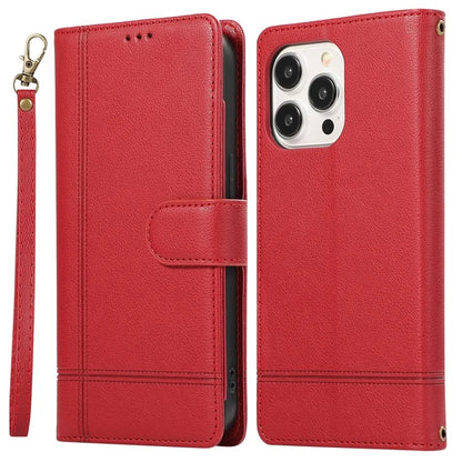 For iPhone 12 Pro Max Cell Phone Case PU Leather Stand Cover with Mirror
