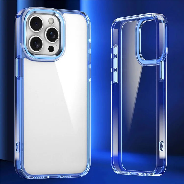 For iPhone 15 Pro Max Cell Phone Case Drop Proof Clear TPU+PC Back Cover