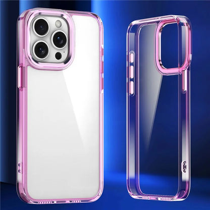 For iPhone 15 Pro Cell Phone Case Bump Proof Clear TPU+PC Back Cover