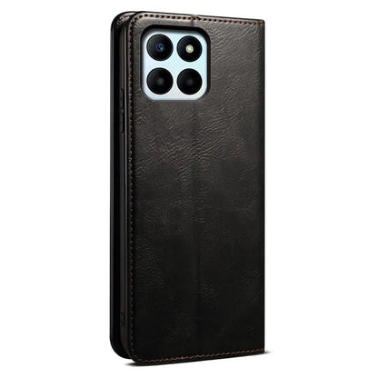 For Honor X8b 4G Waxy Crazy Horse Texture Case PU Leather Phone Cover Wallet