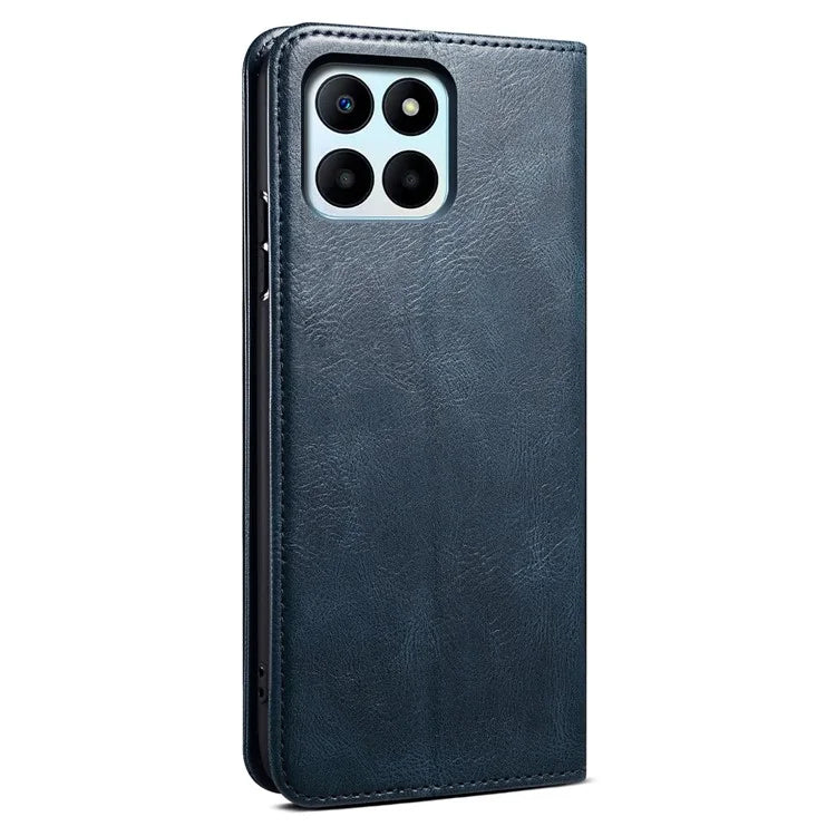 For Honor X8b 4G Waxy Crazy Horse Texture Case PU Leather Phone Cover Wallet