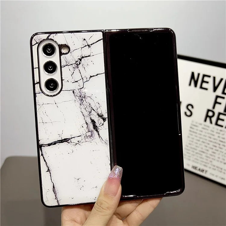 For Samsung Galaxy Z Fold5 5G Phone Case Hard PC Pattern Printed Folding Cover