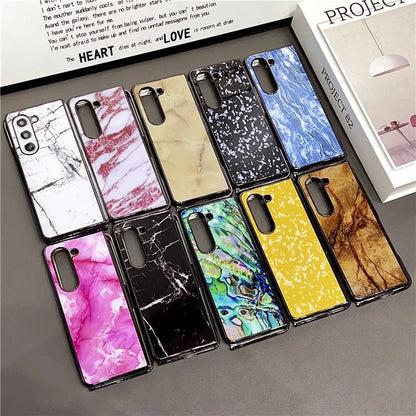For Samsung Galaxy Z Fold5 5G Phone Case Hard PC Pattern Printed Folding Cover
