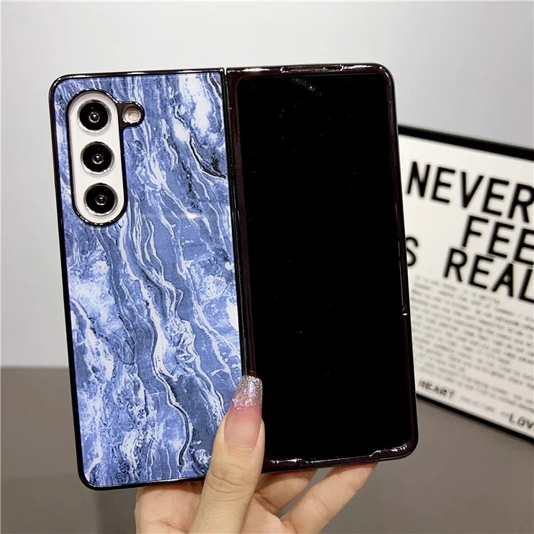 For Samsung Galaxy Z Fold5 5G Phone Case Hard PC Pattern Printed Folding Cover