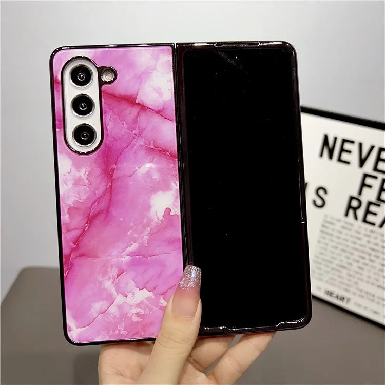 For Samsung Galaxy Z Fold5 5G Phone Case Hard PC Pattern Printed Folding Cover