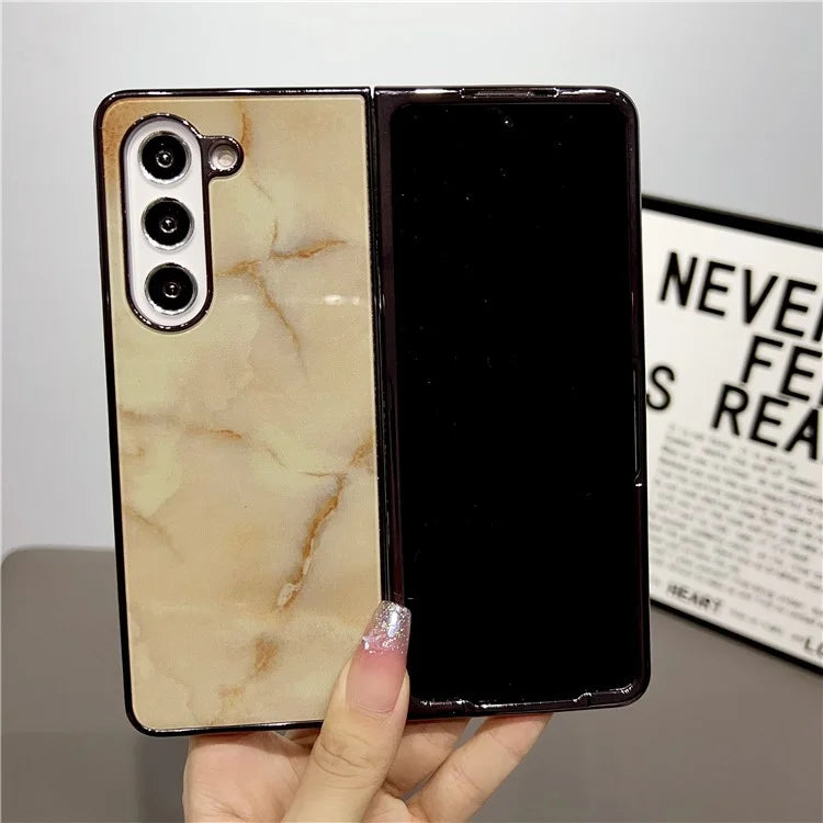 For Samsung Galaxy Z Fold5 5G Phone Case Hard PC Pattern Printed Folding Cover