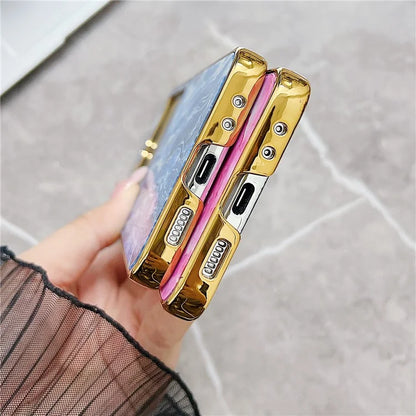 For Samsung Galaxy Z Flip 5G Phone Case Pattern Hard PC Cover Anti-Scratch