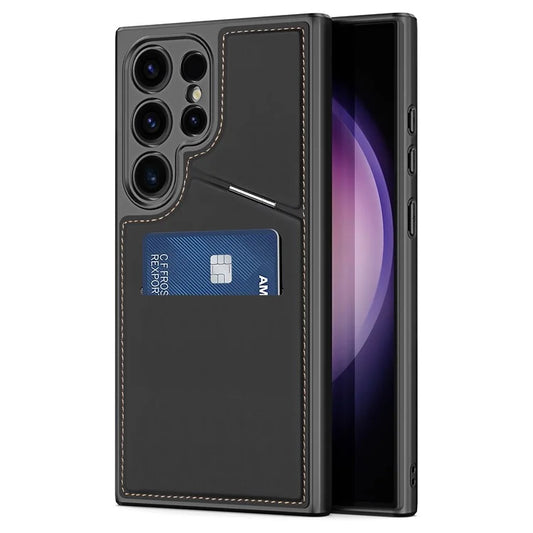 DUX DUCIS Rafi II Series for Samsung Galaxy S24 Ultra Magnetic Phone Case with Card Slots Kickstand