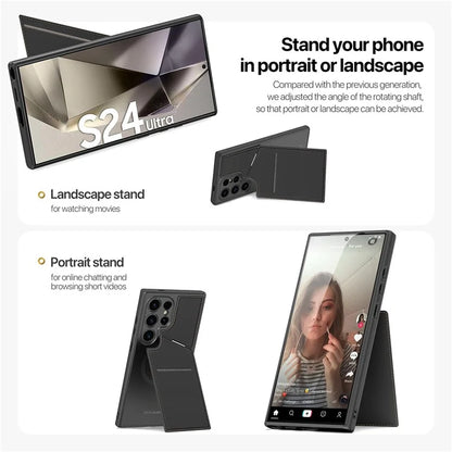 DUX DUCIS Rafi II Series for Samsung Galaxy S24 Ultra Magnetic Phone Case with Card Slots Kickstand